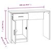 vidaXL Scrivania Cassetto grigio sonoma 100x40x73cm Legno Multistrato