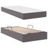 vidaXL Letto con contenitore e materasso 2 pcs Grigio Pelle