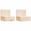 vidaXL Comodino 2 pz Marrone 42 x 32,5 x 40 cm Legno di pino massello