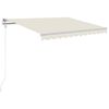 vidaXL Tenda Automatica con Sensore Vento e LED 300x250 cm Crema