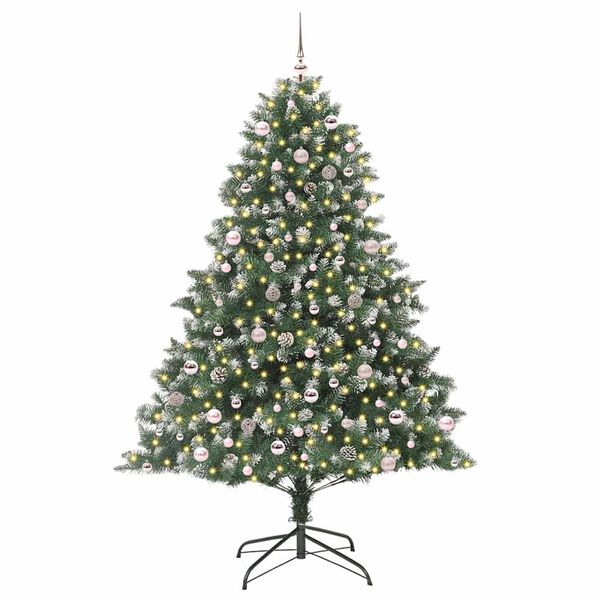 vidaXL Albero di Natale artificiale con 300 LED Verde 240 cm
