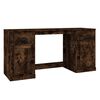 vidaXL Scrivania con Armadietto Rovere Fumo in Legno Multistrato