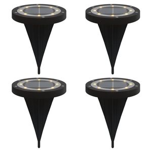 vidaXL Luci Solari da Terra con Picchetti da Esterno 4pz Bianco Caldo