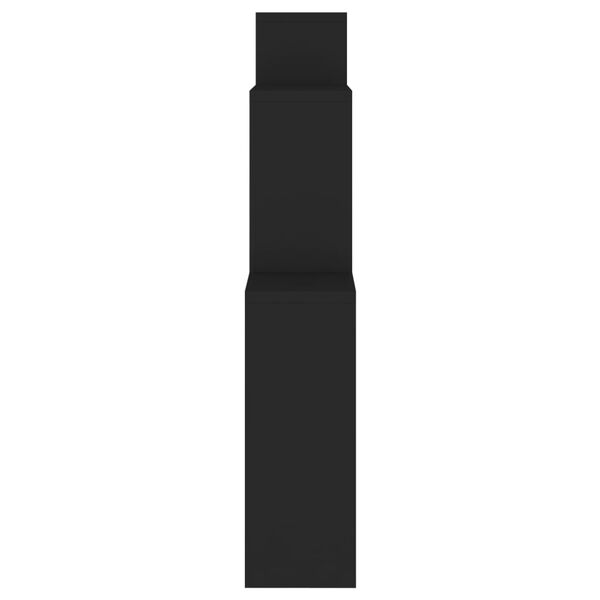 vidaXL Mensola da Parete a Cubo Nera 80x15x78,5 cm Legno Multistrato