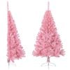vidaXL Albero di Natale Artificiale a Met&agrave; con Supporto Rosa 150cm PVC