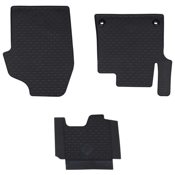 vidaXL Tappetino per Auto 3 pcs Nero TPE