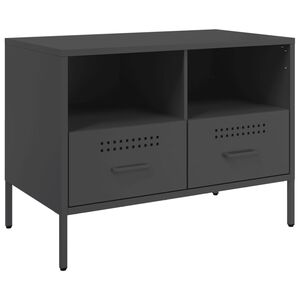 vidaXL Mobile TV Nero 68x39x50,5 cm in Acciaio