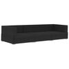vidaXL Set Divani da Giardino 3 pz con Cuscini in Polyrattan Nero