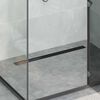 vidaXL Drenaggio doccia 2 in 1 Nero 100 cm Acciaio Inox 304