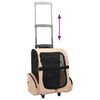 vidaXL Trolley Trasportino per Animali Pieghevole Multifunzione Beige