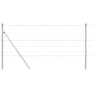 vidaXL Palo della recinzione Zincato 25 x 0,8 m Acciaio