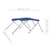 vidaXL Bimini di Prua con Tendalino a 3 Archi Blu 183x160x137 cm
