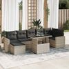 vidaXL Set Divano da Giardino 8pz con Cuscini Grigio Chiaro Polyrattan