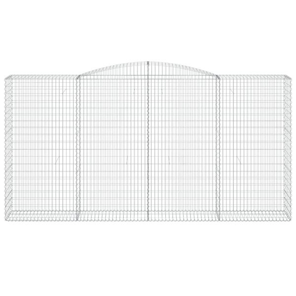 vidaXL Cesti Gabbioni ad Arco 10 pz 400x50x200/220 cm Ferro Zincato