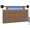 vidaXL Testiera sospesa Con luce LED Cappuccino Similpelle