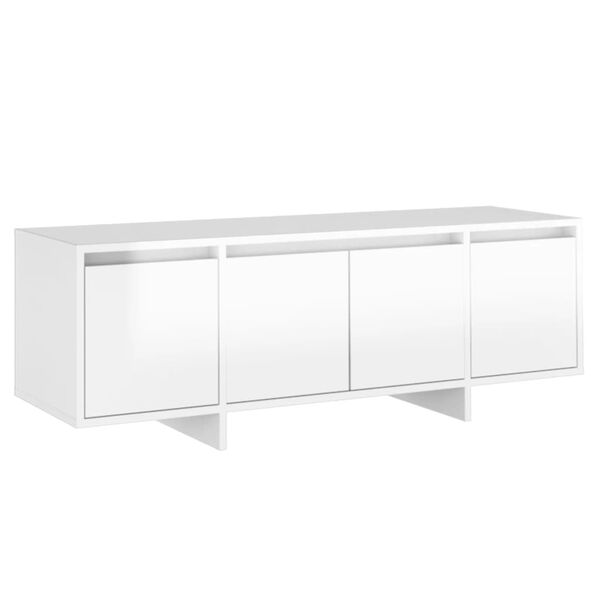vidaXL Mobile TV Bianco Lucido 120x30x40,5 cm in Truciolato