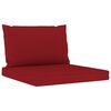 vidaXL Set Divani da Giardino 11 pz con Cuscini Rosso Vino