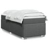 vidaXL Giroletto a Molle con Materasso Grigio Scuro 90x190 cm Tessuto