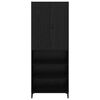 vidaXL Credenza Rovere Nero 69,5 x 34 x 180 cm Legno multistrato