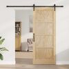 vidaXL Porta scorrevole ORKDAL Marrone 86 x 211 cm Pino massello