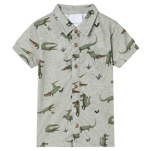 Camicia da Bambino Cachi Chiaro M&eacute;lange 104