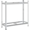 vidaXL Ripiano per Pneumatici a 2 Strati Argento 110x40x109 cm Acciaio