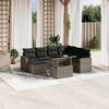 vidaXL Set Divano da Giardino 8 pz con Cuscini Grigio in Polyrattan