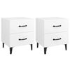 vidaXL Comodini 2 pz Bianchi 40x35x47,5 cm