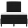 vidaXL Letto a molle con materasso con led Nero 120 x 200 cm Tessuto