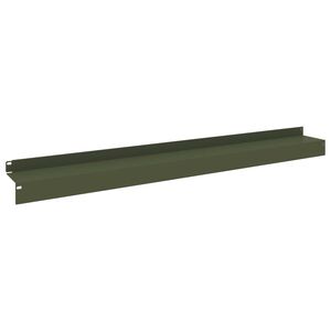 vidaXL Bordura per Prato 10 pz 100 x 10 x 8 cm Acciaio Verde Oliva