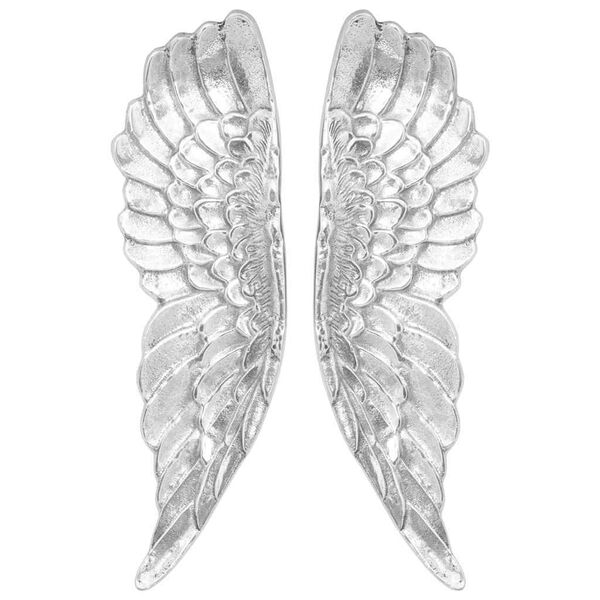vidaXL Scultura con ali Argento 31 x 5 x 91 cm Alluminio
