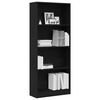 vidaXL Libreria Rovere Nero 60 x 24 x 143 cm Legno multistrato