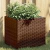 vidaXL Fioriere da Giardino 2 pz Marrone 36x30x32 cm in Polyrattan