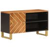 vidaXL Mobile Porta TV Marrone e Nero 80x31,5x46 cm in Legno di Mango