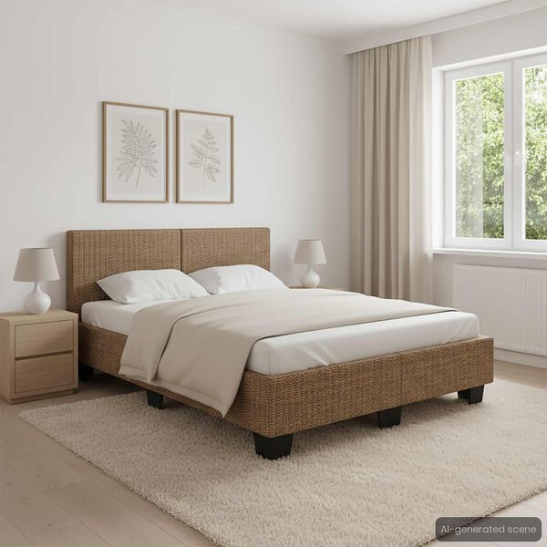 vidaXL Giroletto in Rattan Naturale 140x200 cm