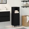 vidaXL Mobile da Bagno Rovere Nero 30 x 30 x 100 cm Legno multistrato