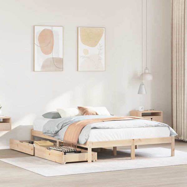 vidaXL Letto senza Materasso 140x200 cm in Legno Massello di Pino