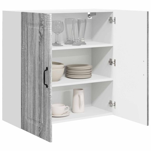 vidaXL Mobile da cucina Kalmar Grigio Sonoma 80 x 31 x 80 cm