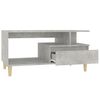 vidaXL Tavolino Salotto Grigio Cemento 90x49x45 cm Legno Multistrato
