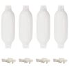 vidaXL Paraurti per Gommone 4 pz Bianchi &Oslash; 11x40 cm in PVC