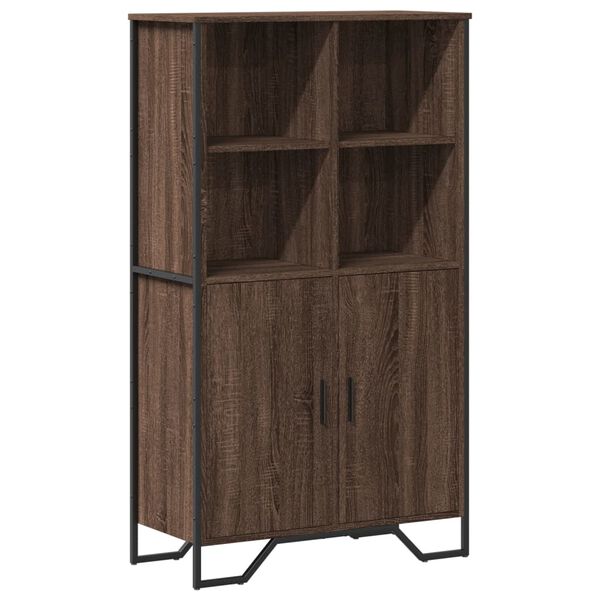 vidaXL Credenza Rovere Marrone 79,5x35,5x137,5 cm in Legno Multistrato