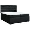 vidaXL Giroletto a Molle con Materasso Nero 200x200 cm in Tessuto