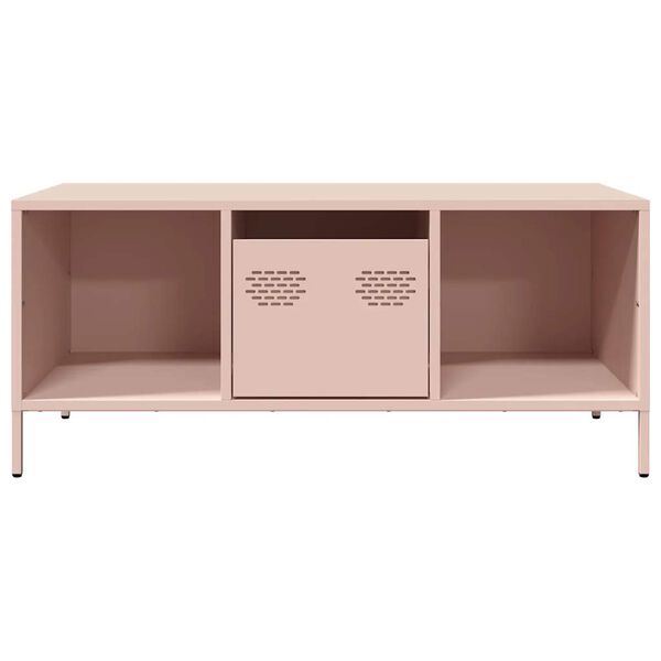 vidaXL Tavolino Rosa 101,5x50x43,5 cm in Acciaio Laminato a Freddo