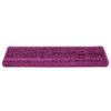 vidaXL Tappetini per scale 10 pz 65x21x4 cm Viola Bordo rettangolare