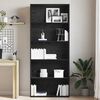 vidaXL Libreria Rovere Nera 80x30x189 cm in Legno Multistrato