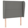 vidaXL Testiera ad Orecchio Grigio Scuro 83x23x118/128 cm in Tessuto