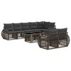 vidaXL Set Divano da Giardino 9 pz Grigio e Grigio Scuro polyrattan