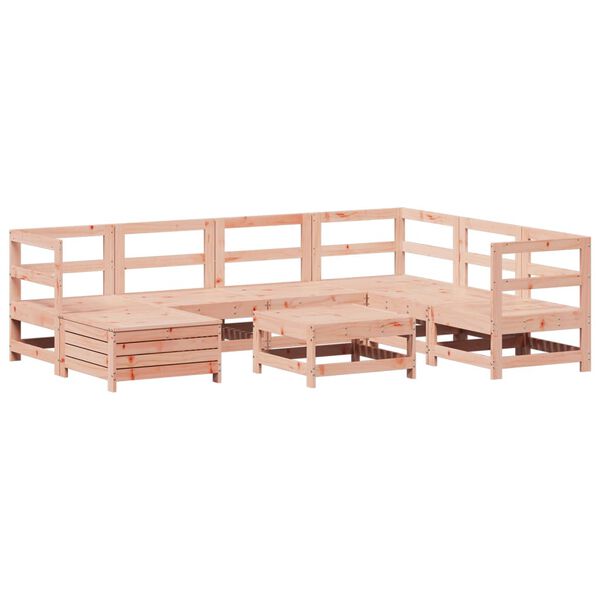 vidaXL Set Divani da Giardino 8 pz in Legno Massello Abete Douglas