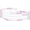 vidaXL Letto a molle con materasso con led Nero 160 x 200 cm Tessuto