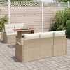 vidaXL Set Divano da Giardino con cuscino 6 pcs beige e panna